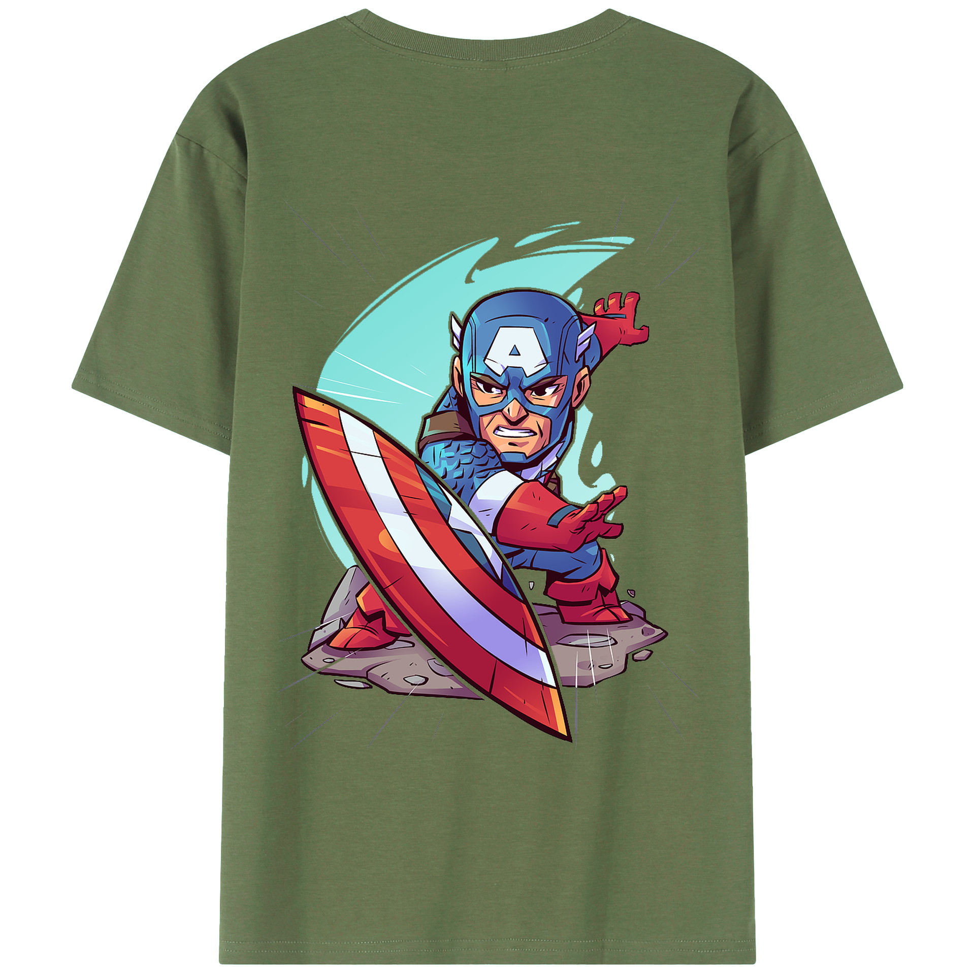 （画像用） アベンジャーズ The Avengers 綿100％ メンズ半袖Tシャツ（バックプリント） 通気性
